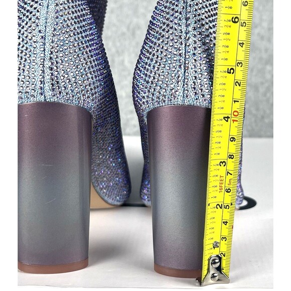 ALDO Deludith Boots Womens 8.5 Purple Heel Holiday Party Booties Chic Gift Ready - Picture 11 of 15
